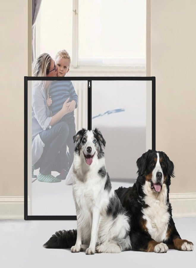 BrightRow 32" H x 44" W Dog Screen Mesh Gate Portable Puppy Safety Fence No Drilling Dog Gates Indoor Outdoor Pet Safety Guard Essentials for Stairs Doorways Deck Porch Hallways Patio - Image 5